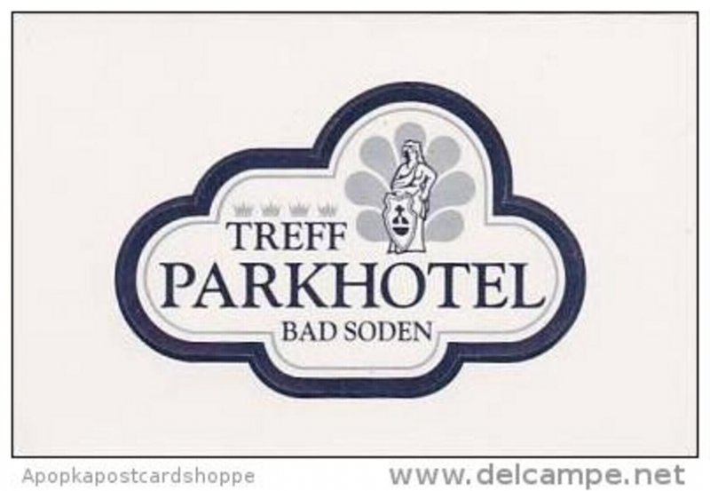 GERMANY BAD SODEN TREFF PARK HOTEL VINTAGE LUGGAGE LABEL