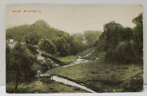 Waukegan Illinois Ravine Colored Tinted 1907 Postcard B9