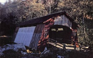 DRIFT CREEK COVERED BRIDGE Lincoln County, Oregon c1960s Vintage Postcard