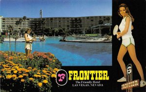 FRONTIER Las Vegas, NV Tennis Player Friendly Hotel c1970s Vintage Postcard