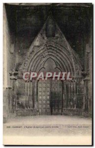 Old Postcard Gannat L & # 39Eglise De Gannat Right Door