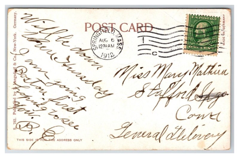 Post Office Building Springfield MA Massachusetts 1913 DB Postcard U13