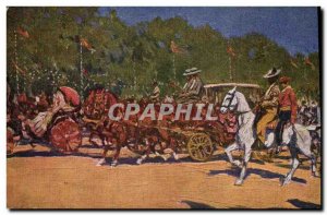 Old Postcard Bullfight Bullfight Bertuchi