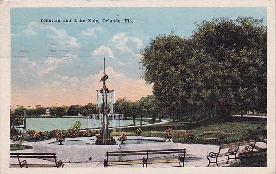 Florida Orlando Fountain And Lake Eola