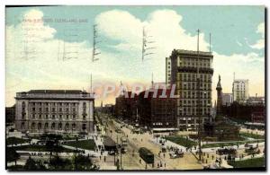 Postcard Old Publius Square Cleveland Ohio