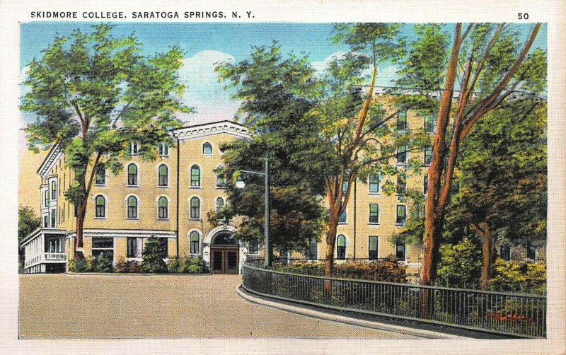 Skidmore College, Saratoga Springs, New York, early postcard, unused