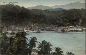 Port Antonio Jamaica Boats Harbor Docks Bird's Eye View c...