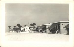 Florida Beach Cabanas - Sarasota or Vero? Real Photo Postcard