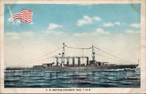 US Battle Cruiser NOS. 1 to 4 Postcard PC577