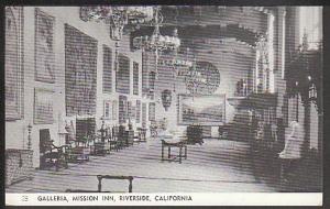 Galleria Mission Inn Riverside CA Post Card PPC376