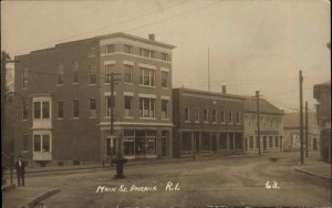 Phenix West Warwick Rhode Island RI Main St. c1910 Real Photo Postcard