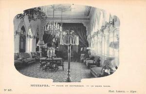 Mustapha Algeria Governors Palace Living Room Antique Postcard (J34907)