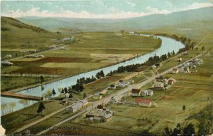 c1910 Postcard; Birdseye Town View Fairlee VT Connecticut Valley, Orange County