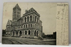 Williamsport Pa Government Building 1907 udb Postcard G5