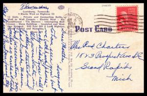 Fox Motel, Highway 50, Lewisburg Tennessee Vintage c1954 Postcard G23