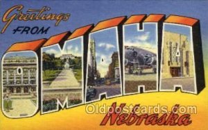 Omaha, Nebraska Large Letter Town Unused 