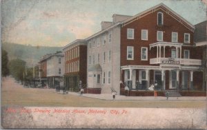 Postcard Main Street Showing Mansion House Mahanoy City PA