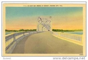 East Bay Bridge, Sunset, Panama City, Florida, 30-40s
