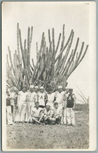 HUNTING in CUBA AMERICAN SAILORS ANTIQUE REAL PHOTO POSTCARD RPPC