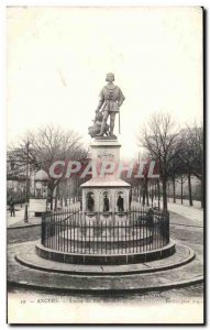 Old Postcard Statue of King Rene Angers