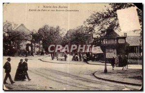 Old Postcard Neris Les Bains Entree Park and street Boisrot Desserviers