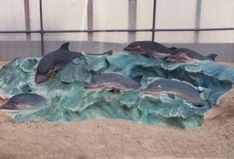 Weymouth Sand Sculpture Modelling Dolphin Sea Sealife Stunning 1980s Photo