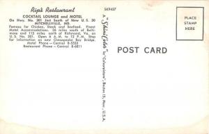 Mitchellville Maryland Rips Restaurant Antique Postcard J51558