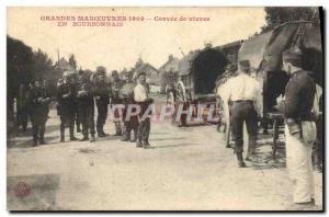 Postcard Old Army Maneuvers 1909 Corvee food in Bourbonnais