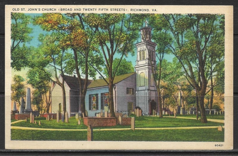 Virginia, Richmond - Old St John's Church - [VA-282]