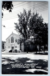 Guttenberg Iowa IA Postcard RPPC Photo St. John's American Lutheran Church