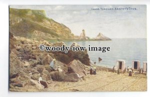 tq0545 - Devon - Bathing Machines in use at Anstey's Cove, Torquay - Postcard