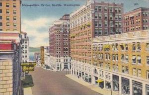 Washington Seattle Metropolitan Center Street Scene Metropolitan Theatre 1947