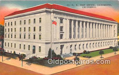  Sacramento, CA, USA Postcard US Post Office