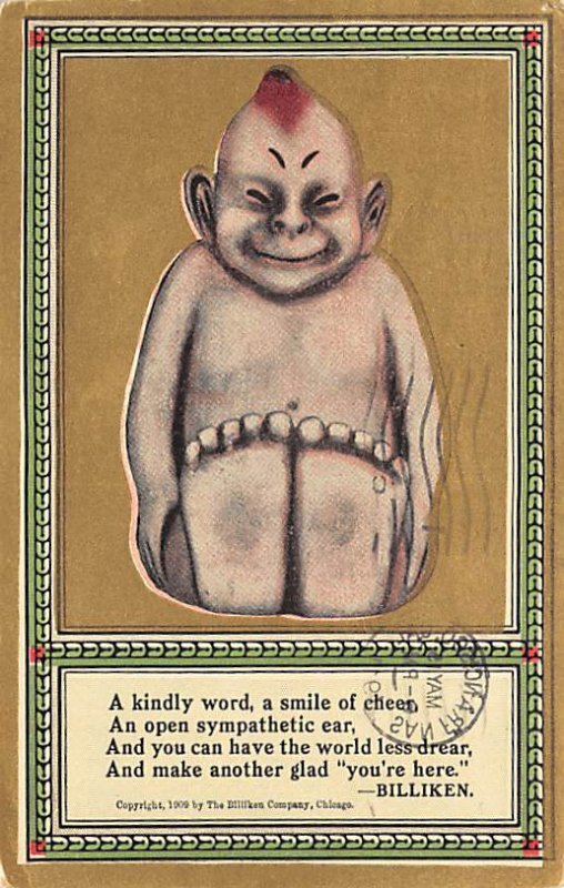 A kindly word, a smile of cheer, Buddha Oddities 1911 