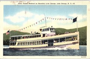 Postcard BOAT SCENE Lake George New York NY AI1640