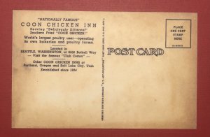 Black Americana, Coon Chicken Inn, Portland, Oregon, Vintage Postcard