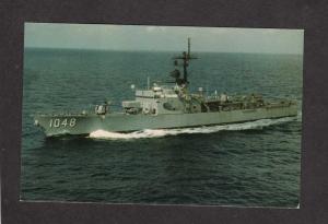 USS Sample FF 1048 Naval Ship US U.S. Navy, Military Postcard