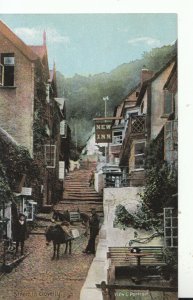 Devon Postcard - Street in Clovelly - Showing New Inn - Ref TZ5871