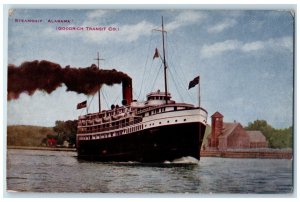 c1910 Steamship Alabama Goodrich Transit Co. Steamer Cruise Vintage Sea Postcard