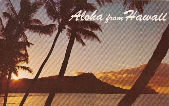 Hawaii Oahu Sun Rising Over Diamond Head