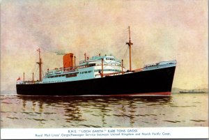 RMS Loch Garth Royal Mail Lines Ship Vintage Postcard BS23