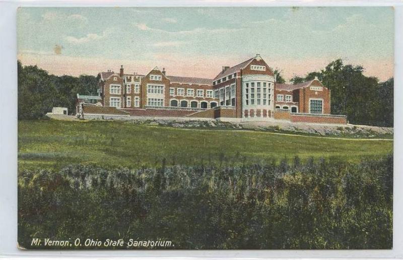 Ohio State Sanatorium Mt Vernon Ohio 1910c postcard