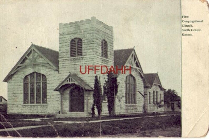 1910 FIRST CONGREGATIONAL CHURCH, SMITH CENTER, KS. 