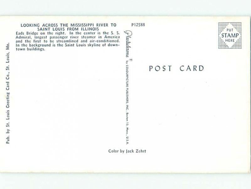 Pre-1980 RIVER SCENE St. Louis Missouri MO AE5543