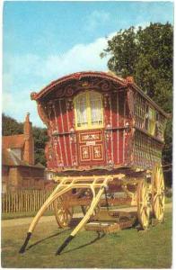 Romany Caravan, Britian's Countyside, England, UK, Chrome