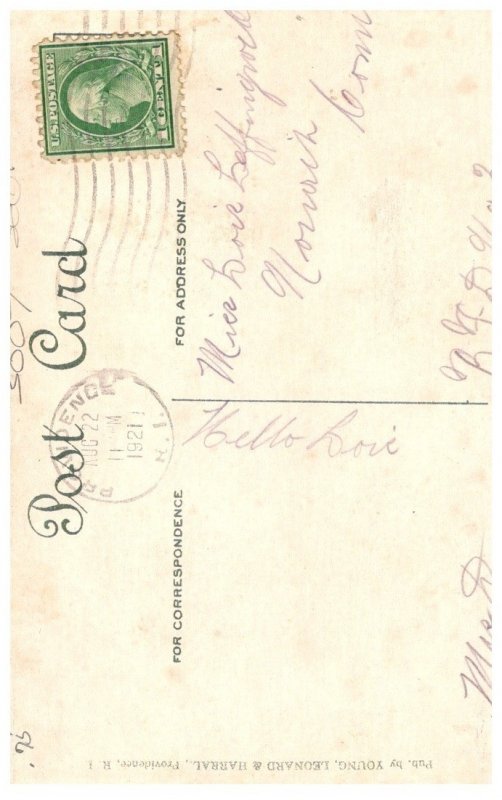 Rhode Island Providence , Turks Head Building , Trolley in front