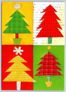 Christmas~Colorful Trees In Squares~UN Childrens Fund~Unicef Continental PC