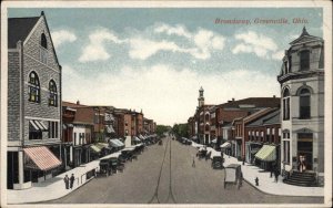 Greenville Ohio OH Broadway c1915 Postcard