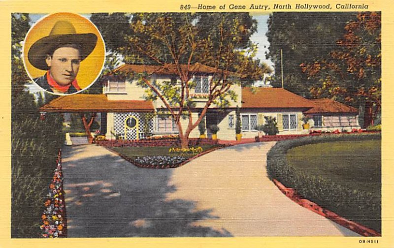 Home of Gene Autry North Hollywood, CA USA Movie Star Home Unused 