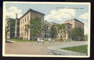 Minneapolis, Minnesota/MN Postcard, Early View Of City Hospital,White Ambulance?